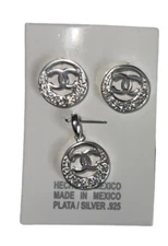 aretes con dije plata .925