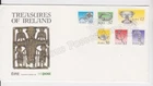 EIRE IRELAND FDC FIRST DAY COVER 1990 TREASURES OF IRELAND STAMP SET 26p-£1