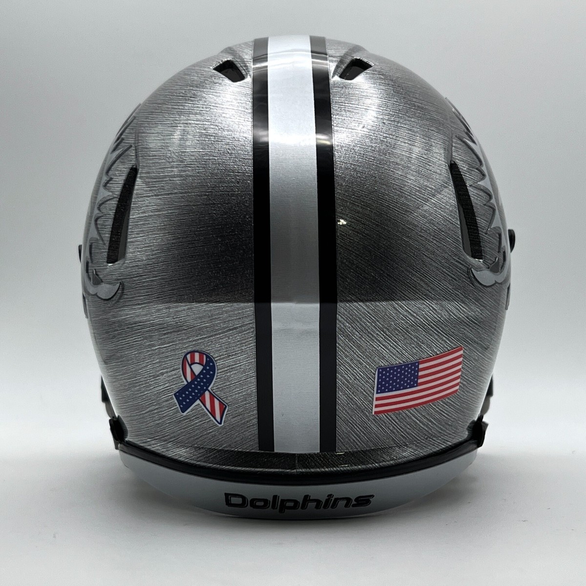 Miami Dolphins CUSTOM Stainless Steel Hydro-Dipped Mini Football