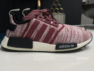 Men's ADIDAS NMD R1 Burgundy Boost Primeknit Low D97230 Size 9.5 | eBay