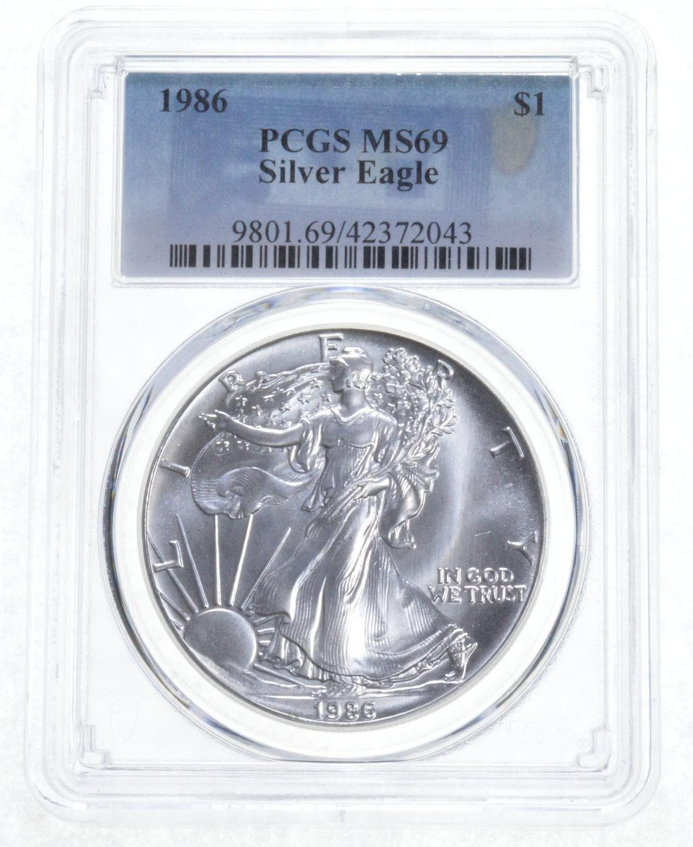 h*o様 1986 Silver Eagle MS 69 1986 San Francisco Mint Silver Eagle Bullion Coin in MS69