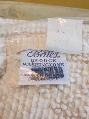 Vgt Bates George Washington Choice 2000 Antique White Bedspread Full Double New - Picture 6 of 17