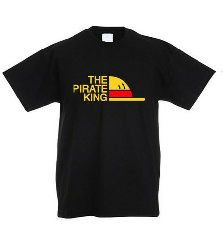 T-SHIRT UNISEXE THE PIRATE KING LUFFY MANGA PIECE ONE LE ROI DES PIRATES CADEAU - Foto 6 di 7