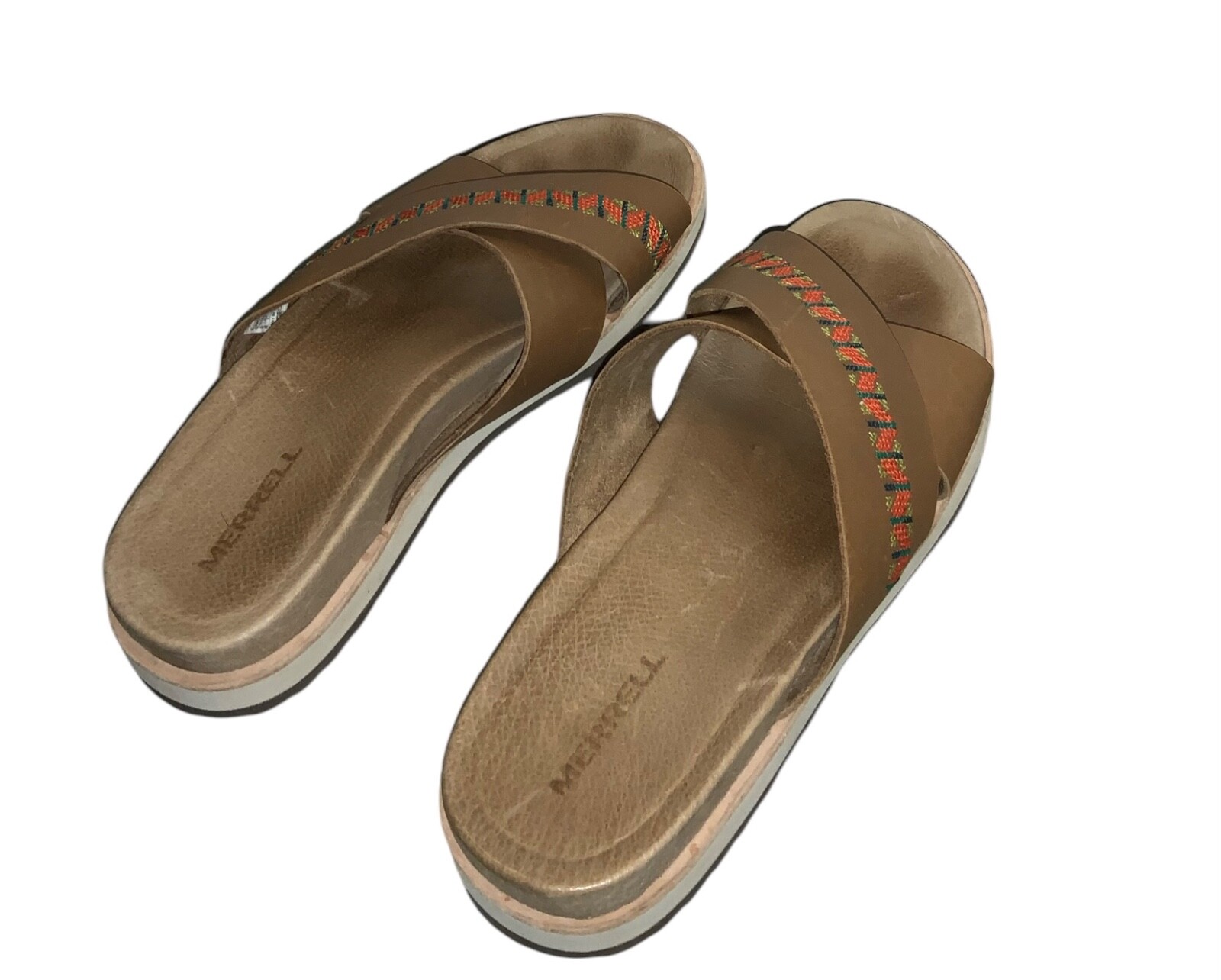 Sandali donna Merrell JUNO marrone cognac slide passeggio estivi comodi taglia 7