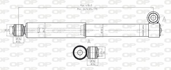 Amortisseur arrière Fiat Panda 1100 pour restaurer la tenue de route d'origine