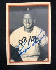 RALPH KINER 1985 TOPPS CIRCLE K AUTOGRAPHED SIGNED AUTO BASEBALL CARD 30 PIRATES