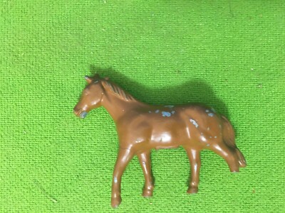 VINTAGE TOY LEAD FIGURE - BROWN HORSE - BROKEN LEG - BRITAINS 'ISH