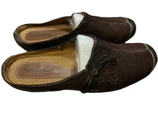 Naturalizers Dark Brown Leather Mules Women s Size 9M Casual Slip Ons