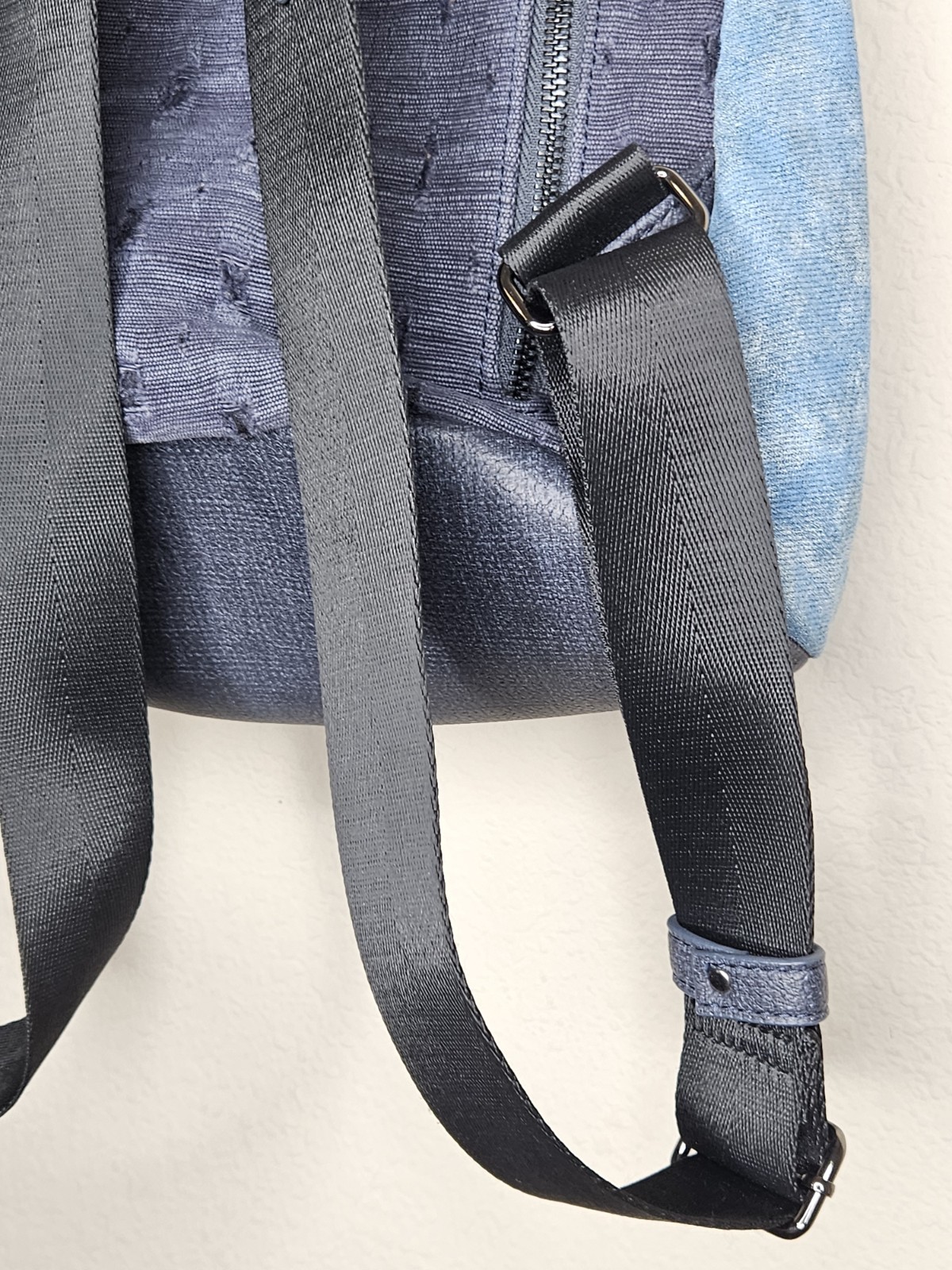 Desigual Denim Patchwork Stitched Backpack Design… - image 9