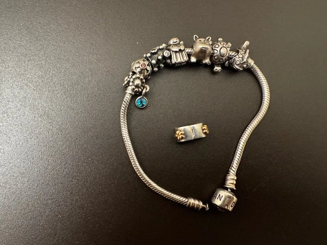 PANDORA Charm Gold, Silber