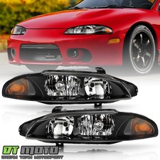 For 1997 1998 1999 Mitsubishi Eclipse Headlights Headlamps Pair Set Left+Right