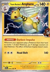 Team Rocket's Ampharos 074/182 Destined Rivals