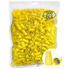 500Pcs 20-10 AWG Electrical Wire Connector Screw Terminal Wire Caps Twist Yellow