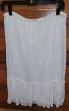 Johnny Was Vintage Made In USA, Y2K/Fairycore White Lace Trim Sheer Lined, Sz S