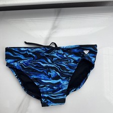 TYR Men's Durafast Elite Oil Slick Swim Briefs Size Medium 32