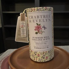 Crabtree & Evelyn Summer Hill Fragrance Oil (.33 oz) & Hand Cream (3.5 oz) Set