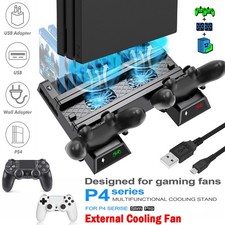 PS4 Cooling Station Vertical Stand 2 Controller Charging Dock For PlayStation 4