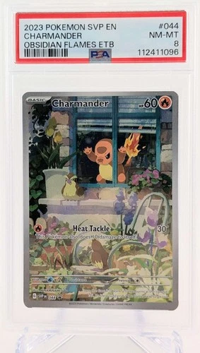 Pokemon - Charmander Obsidian Flames ETB #044 - PSA 8