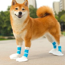 20pcs Dog Boots Puppy Paw Protection Shoes Waterproof Disposable Pets Boot Shoes