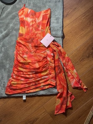 hello molly orange dress hello molly orange Bodycon dress