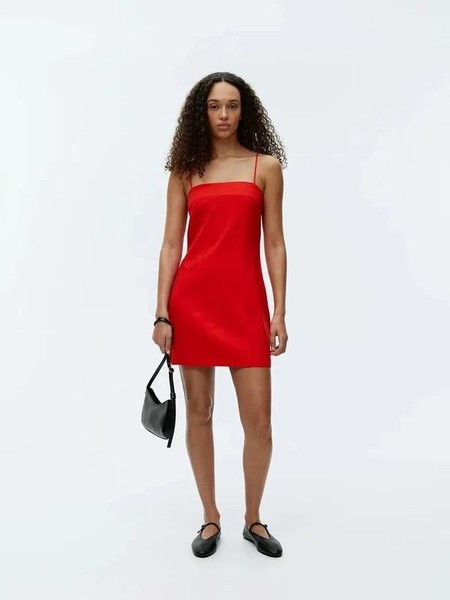 Women ARKET Dress Red Viscose XS