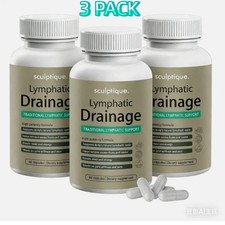 3 PACK Sculptique Lymphatic Drainage Capsules, Lymphatic Drainage, 180 Capsules