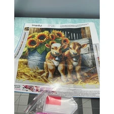 Diamond Painting Kit Calves Sunflowers DIY Craft Project 30x30cm New