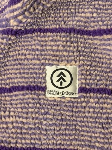 Dr. Seuss x Parks Project Adult 3XL Full Zip Purple Jacket Mountaineer Graphic image 2
