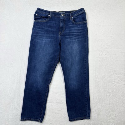 Ella Moss Jeans Womens 10/30 Dark Blue High Waist Straight Crop 30x25