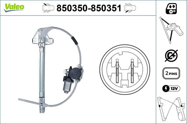 Valeo Fensterheber Hinten, Links FüR Renault-image