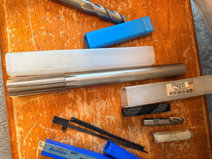 NICE  HUGE 21CM HSS Chucking Reamer STR 10-Flute .9980 # 75771  2270 10.5" oal