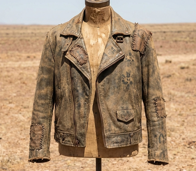 Post Apocalyptic Leather Jacket Hand Stitched Distressed Wasteland