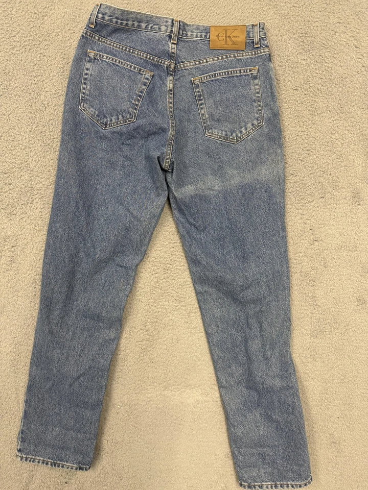Vintage Calvin Klein Jeans Mens 33x34 Double Stonewash Easy Fit Made USA 90s - Image 2 of 4