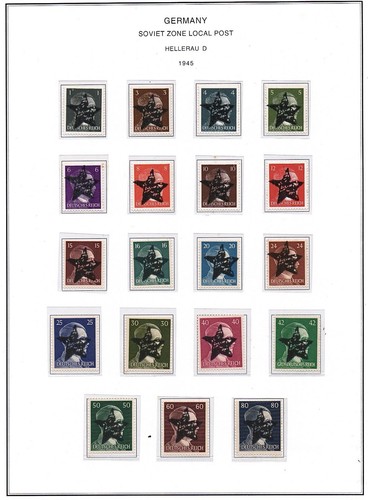 Germany WWII (1945) - Soviet Zone Local Post Overprint “Hellerau” - Picture 1 of 1