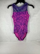 First Impression Pink And Purple Gymnastic Leotard 75 Acetate