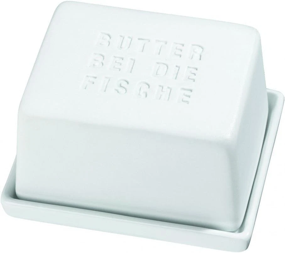 Kleine Butterdose mit Fisch-teller, 10x8x1 cm, Deckel 9x7x5 cm - Bild 2 von 3