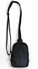 Black Crossbody Sling Bag w/Adjustable Straps - Perfect for Travel 