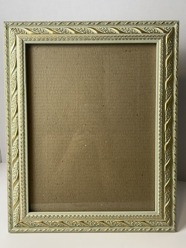 Bilderrahmen 10x13 Antik Weißgold Band Gips Gravur Vintage - Bild 2 von 16