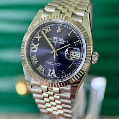 Rolex Datejust 36 with Aubergine & Diamonds Dial - Full Collector's Set