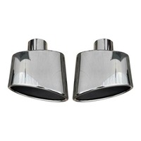 Auspuffblende Endrohr FüR VW Golf 2012-2019 Edelstahl Chrom 2X