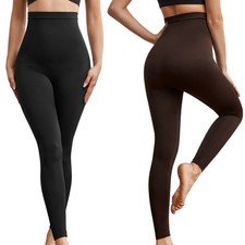 Anti Cellulite Compression Leggings Leg Shaper High Waist Black Pants Shapewear