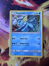 Pokémon TCG Vaporeon Holo Rare Card Hidden Fates 18/68