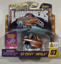 NEW 2025 CarTuned Lowriders Series 1 63 Chevy Impala Poseable Chassis LED Lights