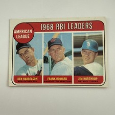 1969 Topps 1968 AL RBI Leaders (Ken Harrelson/Frank Howard/Jim Northrup) #3