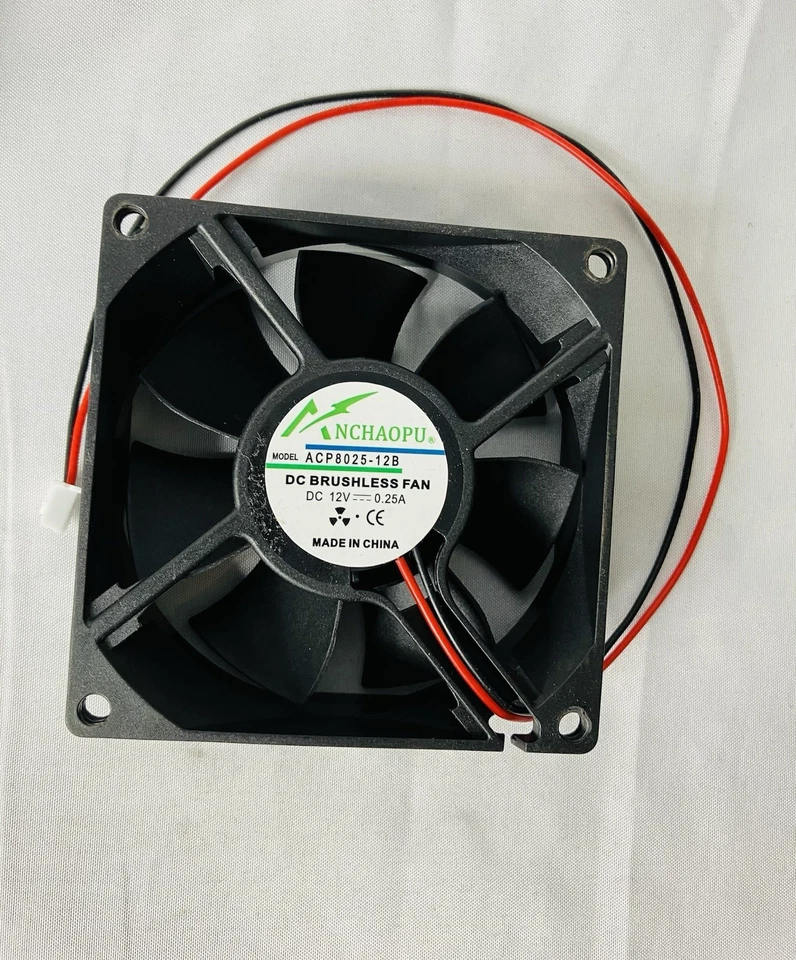 5 Stück Bürstenlosen PC - Lüfter 80mm x 25mm DC 12 V 2,54 2pin Netzteil Lüfter - Bild 2 von 3