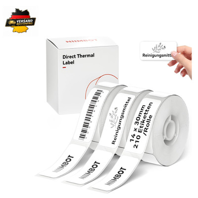 Thermo Etiketten 14x30mm Selbstklebend NIIMBOT D110 D