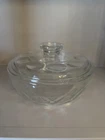 Vintage Pyrex Clear Glass Casserole Dish, 2 Qt.,  With Lid, Thumbprint Design