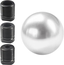 Car Round Ball Gear Shift Knob Aluminum Alloy Gear Shift Stick Head For Silver