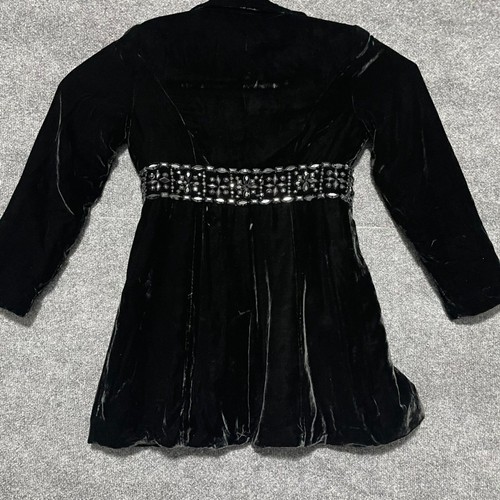 White House Black Market Black Velvet Coat Size S - Picture 10 of 11