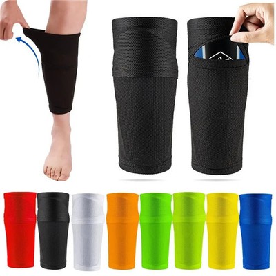 Fußball Schienbeinschutz Beinschoner Elastisch Kraftschutz Nylon